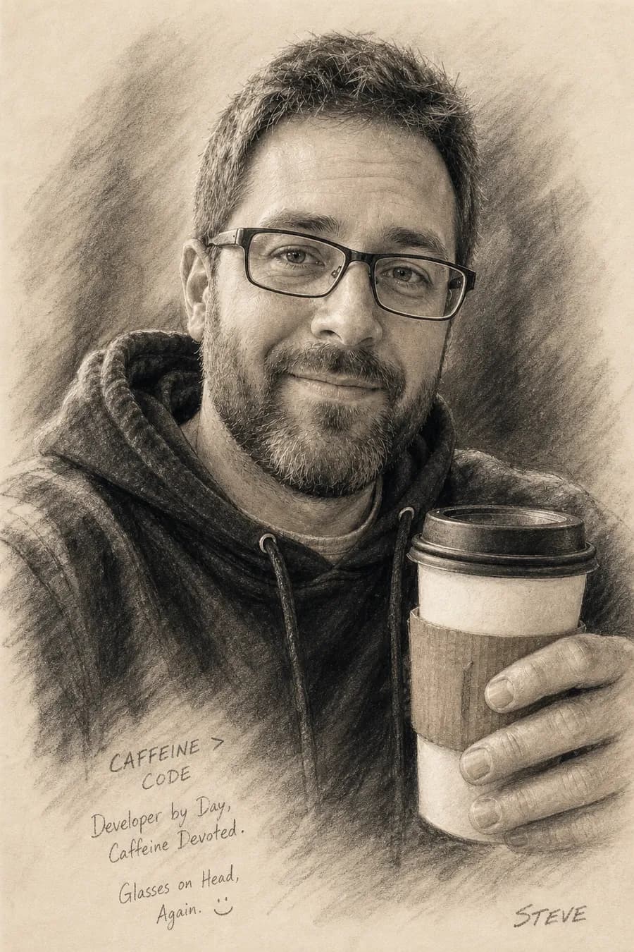 Charcoal Sketch Portrait style