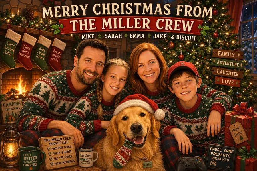 Cozy Christmas Card style