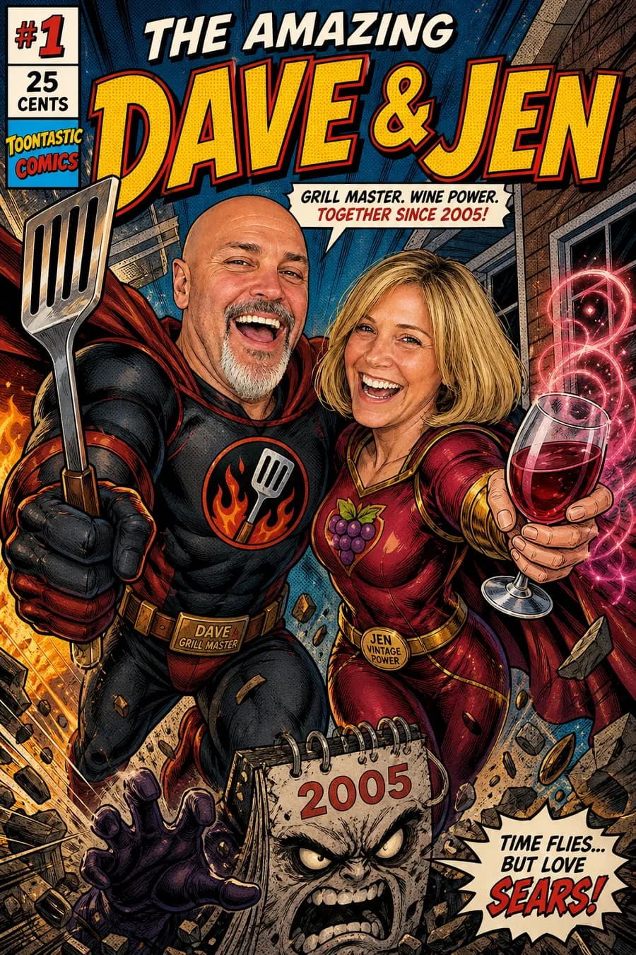 Issue #1 Superhero Cover style