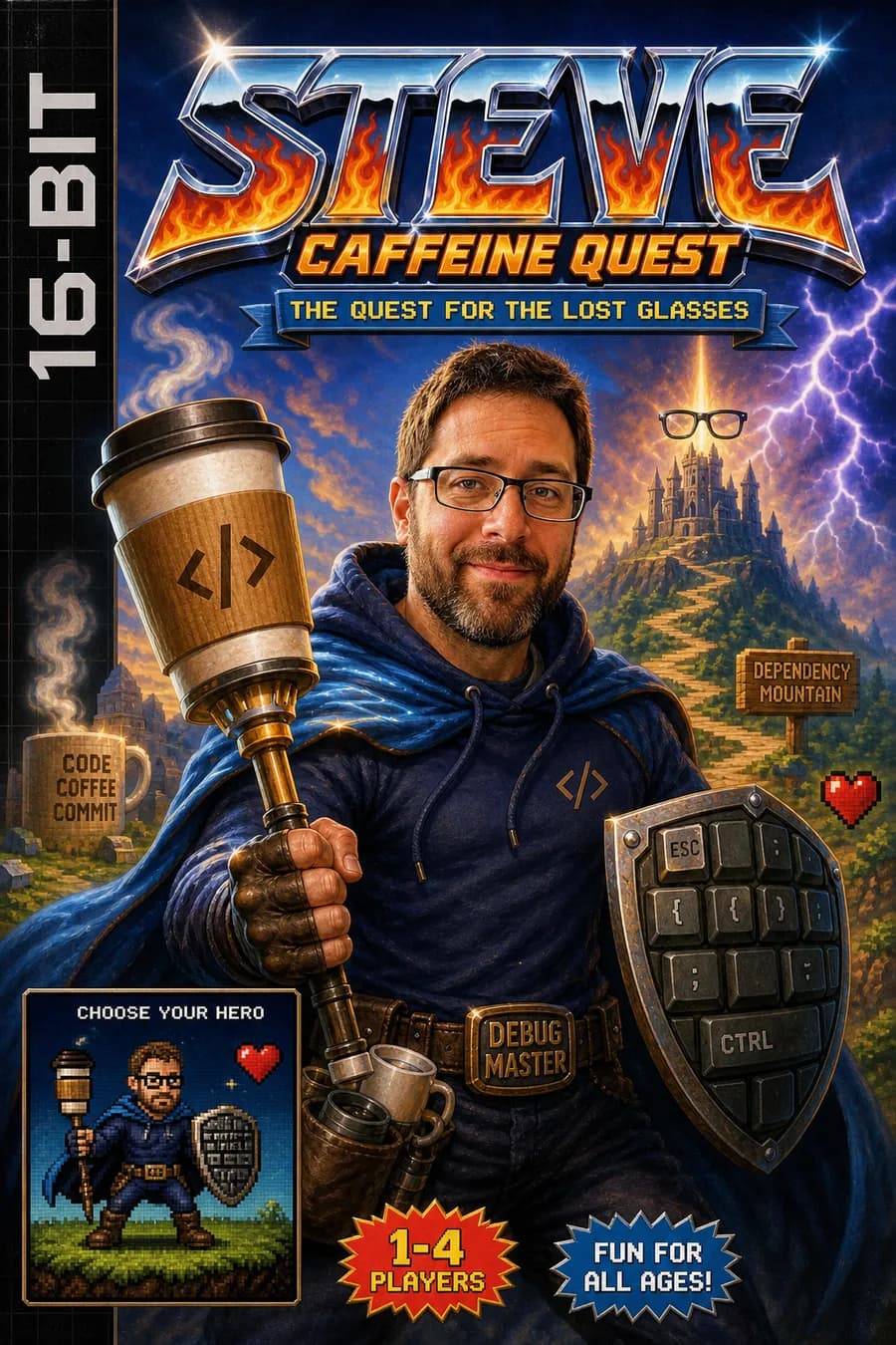 Pixel Quest Box Art style