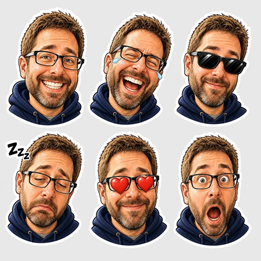 Caricature Mood Sheet sample